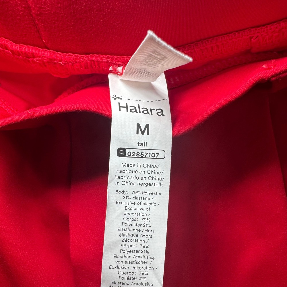 NWT Halara Red High Waisted Pleated Wide Leg Dress Pants Medium Tall 02857107 - Picture 3 of 5